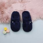 Флисовые тапочки-мюли на плоском каблуке AJVANI, синий - фото 4