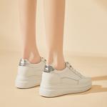 Женские низкие скейтерские кроссовки ST&SAT, белые - фото 7