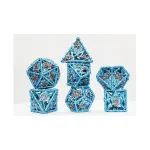 Набор Grim Scythe Poly — синий (7), Dice Sets - Metal - Hollow - фото
