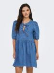 Платье до колена ONLY, Средне-синий деним - фото 3