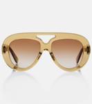 Солнцезащитные очки авиаторы со спойлером Loewe - фото