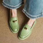 Hongyanglin Женские лоферы черные, цвет Black - фото 8