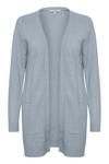 Вязаный кардиган b.young NONINA, серый - фото