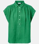 Льняной топ Elowen Velvet, Emerald - фото