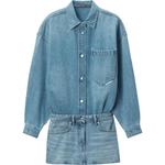 Рубашка-платье с длинными рукавами Alexander Wang, синий - фото