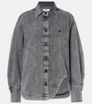 Джинсовая рубашка The Attico, черный - фото