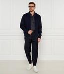 Бомбер мужской Boss на молнии, синий - фото 2