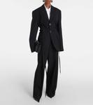 Широкие шерстяные брюки со шнуровкой Jean Paul Gaultier, черный - фото 2