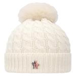 Гренобльская шапка с помпоном и косой вязкой Moncler - фото