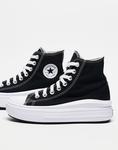 Черные кожаные высокие кеды Converse Chuck Taylor All Star Move - фото