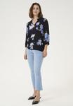 Блуза Kaffe KAEDITA AMBER, Black Blue Flower Print/Black - фото 2