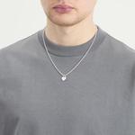 Human Made Серебряное колье в форме сердца - фото 4