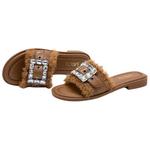 Шлепанцы женские коричневый Satchi - фото 3