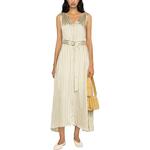 Полосатое миди-платье Brunello Cucinelli, экрю - фото 4