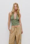 Топ PULL&BEAR HALTER , Green - фото
