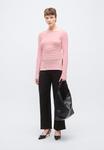 Топ ONLY Tall ONLKISS BOATNECK, Cloud Dancer/Babados Cherry/White - фото 2