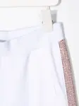 Спортивные брюки с лампасами Philipp Plein Junior, белый - фото 3
