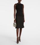 Поперечный хлопковый топ в стиле 90-х Courrèges, черный - фото 2