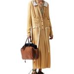 Платье с длинными рукавами женское желтое Miu Miu - фото 4