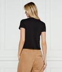 Футболка женская Calvin Klein Jeans хлопковая короткая, черный - фото 3