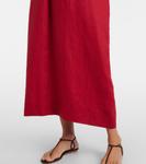 Льняное макси-платье Soleil Faithfull, Deep Red - фото 5