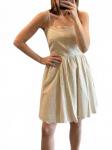 Мини-платье с воланом в бежевом LUCY PARIS - фото