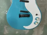 Danelectro 59M NOS с двойным вырезом 2010-х - Baby Come Back Blue - фото 3