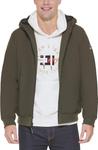 Мужская куртка-бомбер Tommy Hilfiger Soft Shell Active Filled, Olive Sherpa Lined W. Patch - фото