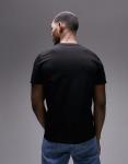 Футболка Topman прямого кроя черного цвета - фото 3