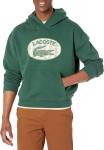 Толстовка Lacoste mens Ls Graphic Monogram Print on Chest Pop Over, Vert - фото