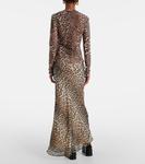 Сетчатый топ с леопардовым принтом Ganni, Leopard - фото 3