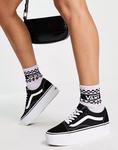 Черно-белые кроссовки на платформе Vans Old Skool Stackform - фото 4