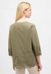 Блузка свободного кроя без застежек Eterna, зеленый - фото 3