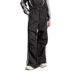 Брюки с кулиской three stripe Adidas, черный - фото 2