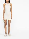 Off-White платье мини Sleek Rowing с логотипом, белый - фото 2