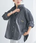 Полосатая рубашка Coen, цвет Dk.Gray - фото