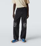 Анаграм джинсы с широкими штанинами Loewe, черный - фото 3