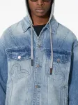 Джинсовая куртка с капюшоном Evisu, синий - фото 5