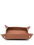 Кожаный поднос, 4х22х22 см, Eleventy, коричневый - фото