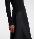 Асимметричное платье миди Victoria Beckham, черный - фото 4