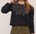 Июньский свитер черного цвета heartloom - фото