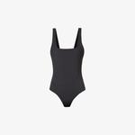 Боди из эластичной ткани с квадратным вырезом Scuba Good American, черный - фото