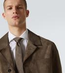 Шелковый галстук с принтом Berluti, Sepia - фото 3