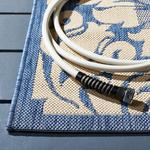 Ковер SAFAVIEH, 69 x 366 см, Washable Rug Outdoor Courtyard Collection - ковер-дорожка, Blue & Natural, без линьки и легкая чистка, идеально для патио, прихожей, гардеробной, коридора, кухни (CY2727-3103) - фото 3