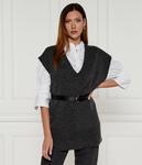 Жилет женский Pinko из шерсти и кашемира длинный, серый - фото 3