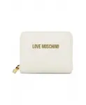 Кошелек на молнии Love Moschino, белый - фото