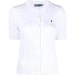 Трикотажная женская белая футболка Polo Ralph Lauren - фото