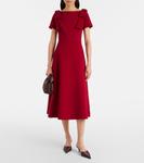 Платье миди из крепа с бантом Carolina Herrera, Garnet - фото 2