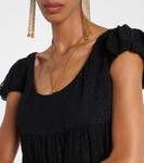 Платье макси из шелкового пуэн-деспри Chloé, черный - фото 4