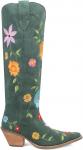 Женские вестерн-сапоги Dingo с цветочным принтом, Green - фото